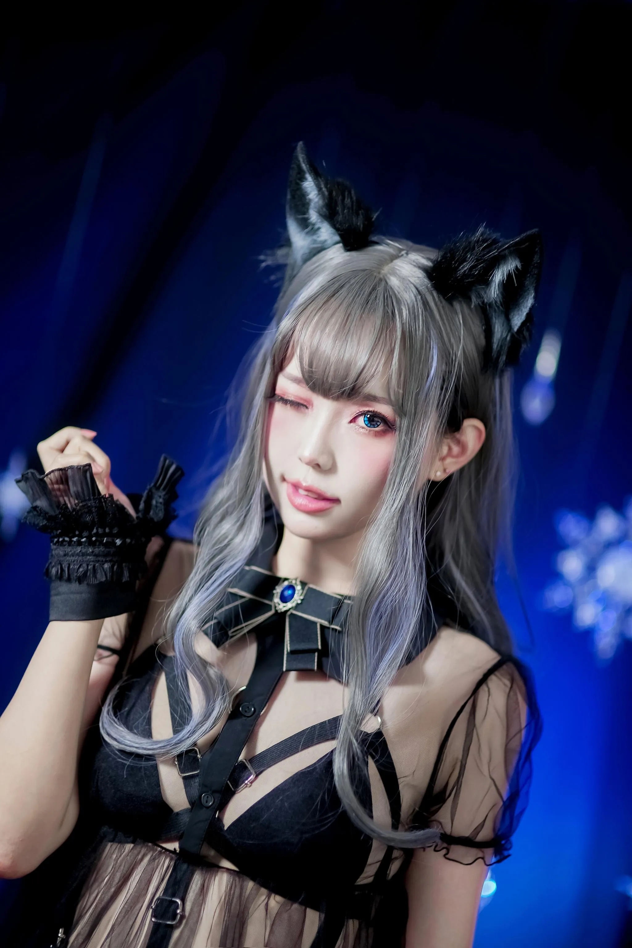 ElyEE子 – NO.50 灰太狼-黑色透视 [24P]插图1